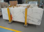 Italian Calacatta Nature Marble Slab Countertop For Kitchen Bar OEM / ODM