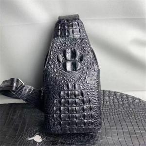 Wholesale Authentic Crocodile Skin Men's Small Chest Bag Cross Shoulder Bag Genuine Exotic Alligator Leather Male Messenger Bag from china suppliers