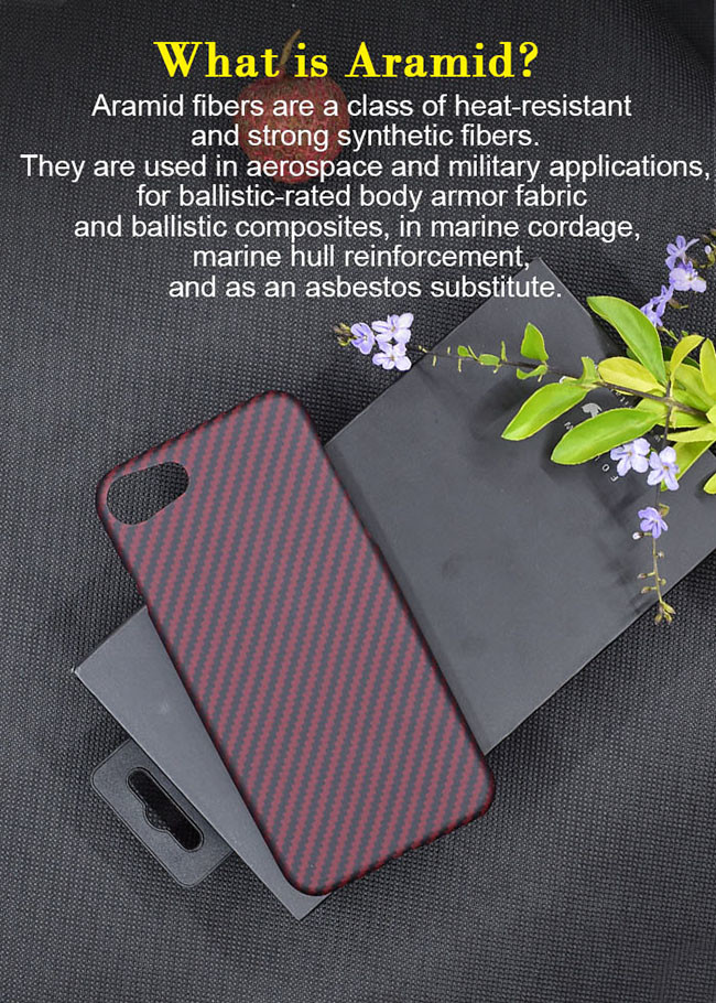 No fingerprints Ultra Light Aramid Fiber Phone Case For iPhone SE