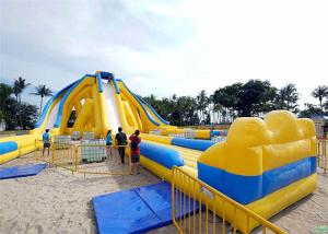 Wholesale Amazing Inflatable Giant Slide Commercial Grade Yellow White Color 54*23*12.5m from china suppliers