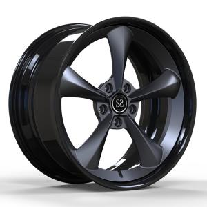 Wholesale Alloy 18inch 2 Piece Forged Wheels Custom Center Matte Grey Barrel Gloss Black Staggered X6 Rims from china suppliers