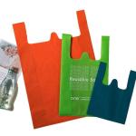 Die Cut Grocery Eco-Friendly Shopping T-Shirt Bag Non Woven Shopping Bag