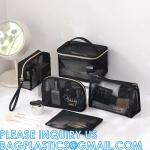 Mesh Makeup Cosmetic Bag Portable Travel Organizing Zipper Pouch Toiletries
