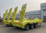 3 Axles 40 Ton/60/80/100 Tons Lowbed Trailer Flated/Lowboy Semi Trailer with