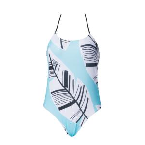 Wholesale Tiered Layer Tie a Knot Front Top With Low waist Bikini swimsuit high cut from china suppliers