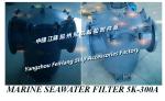 Carbon steel galvanized high sea bottom door sea water filter - straight sea