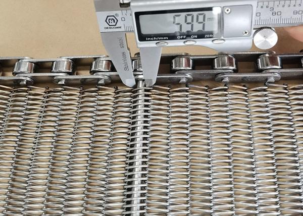 Food Grade 304 Stainless Steel Spiral Wire Mesh Chain Driven Metal Conveyor Belt