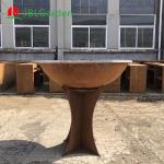 Rust Corten Steel Material Brasero Barbecue Grill Outdoor