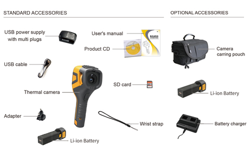 WIFI Connectivity Handheld Thermal Imaging Camera With 160×120 17μM Guide B160V