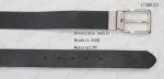 3.35cm Width Black PU Reversible Buckle Belt For Mens Nickel Satin Buckle