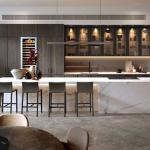 Modern Solid Wood Veneer Complete Whole House Furniture Wood Kitchen Cabinet Set