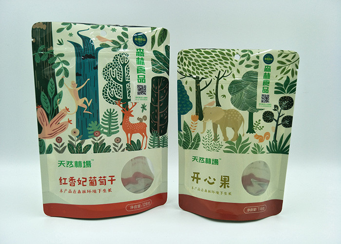 Seal Up Printed Kraft Stand Up Zipper Pouch Bags Customized For Washing Liquid