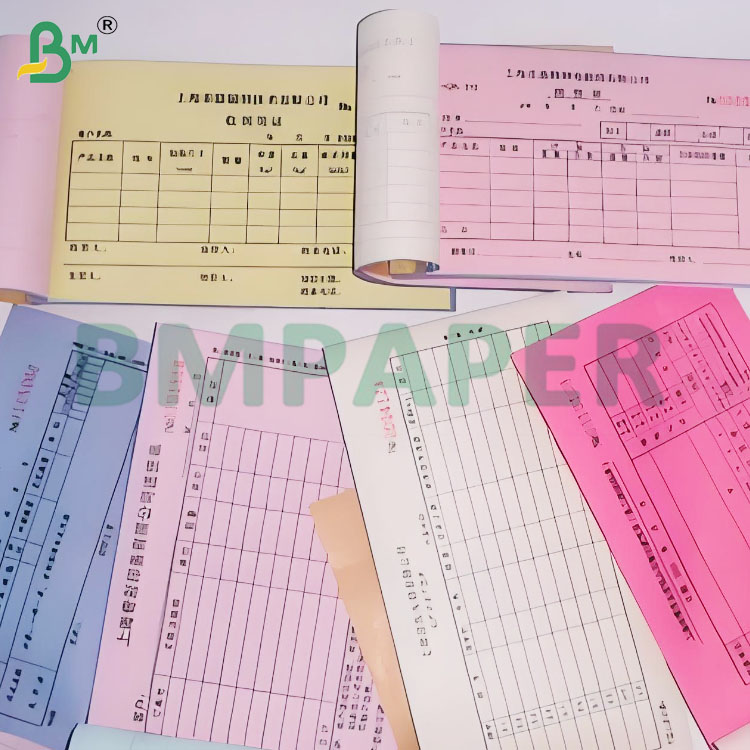 80gsm 44cm*4800m CFB Carbonless Copy Paper Rolls Clear Images