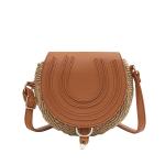 Leisure Crossbody Straw Bag for Women Main Material PU Daily Life Essential