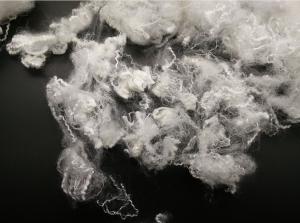 Wholesale 1.2D*64MM siliconized raw white  hollow polyester staple fiber  feather fibre from china suppliers