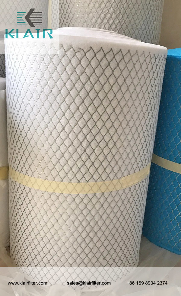 KLAIR M5 M6 F7 F8 F9 Pocket Filter Media Roll With Expanded Diamond Shape Mesh Backing