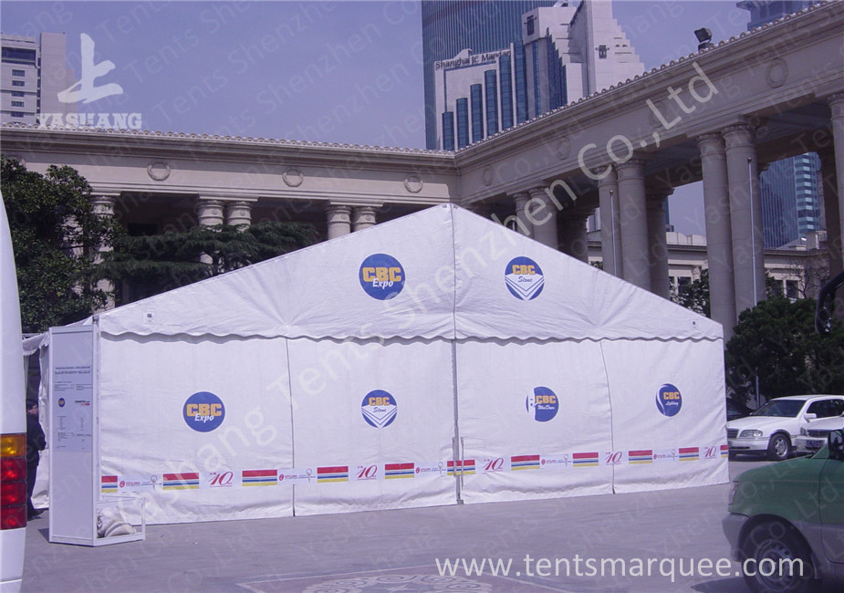 White PVC Textile Cover Weather Resistant High Peak Tents , Outdoor Gazebo Tent UV Resistance