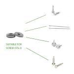 Secure Sealing Hex Drilling Screw Umbrella Washer Grey Neoprene Backed Sealing