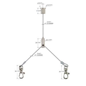Wholesale Y Type Nickel Plated Brass Art Cable Hanging And Picture Hanging System YW86021 from china suppliers
