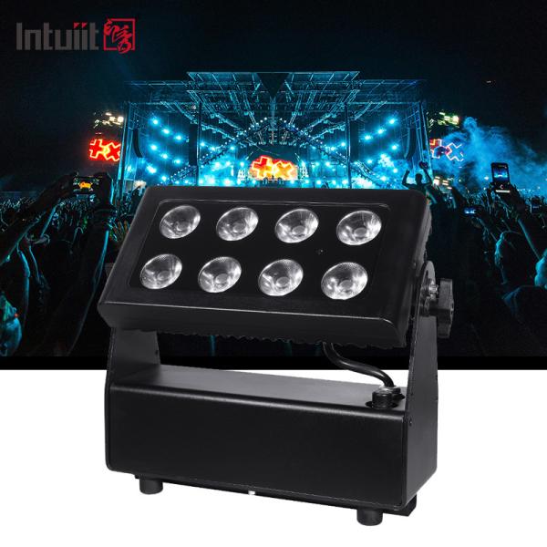 8*15W RGBW 4 In 1 Battery Powered LED Square Par Light Outdoor Waterproof Stage