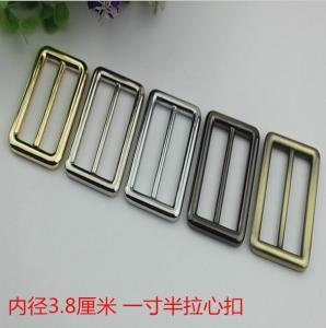 Wholesale New product 38 mm hanging brush anti brass color zinc alloy metal slide adjustable buckles for bag hardware from china suppliers