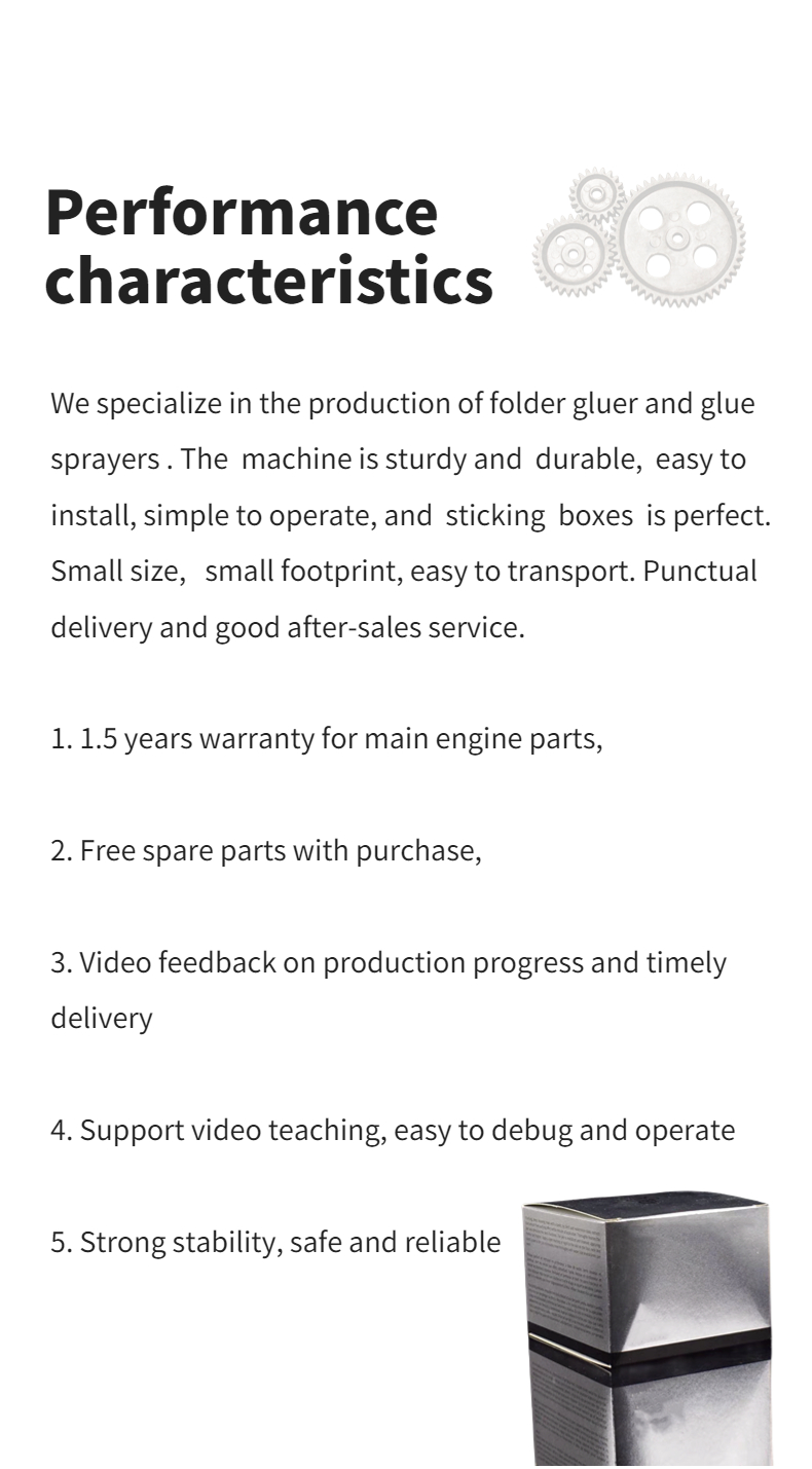 Automatic Folder Gluer Machine Spare Parts CQT580-UV High Speed Folder Gluing Machine