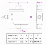 M8/M12 Universal S Type Tension Load Cell 5kg 10kg 20kg 30kg 50kg 100kg 200kg