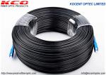 G657A 1core 2wire LSZH Black Indoor FTTH Drop Fiber Optic Cable