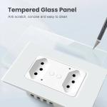 Tempered Glass Plate WiFi Brazilian Smart Dual Switch 10A