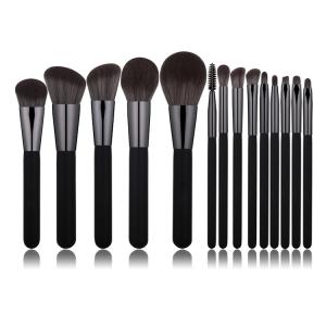 Wholesale Fluffy Vegan Synthetic Glitter Make Up Brush Set Custom Label For Face from china suppliers