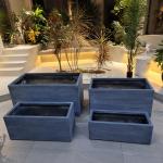 Modern Style Fiber Clay Planters Powder Coated Finishing