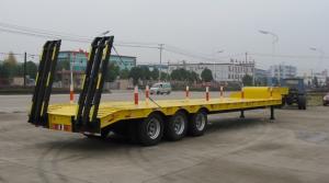 Wholesale Low Loader/Lowbed/ Lowboy Transport Truck Semi Trailer for Excavator Transport Gooseneck Hydraulic Ramp from china suppliers