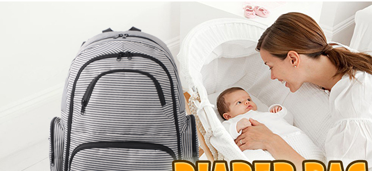 Polyester Diaper Pouch , Fashion Mummy Maternity Nappy Bag Water Resistant