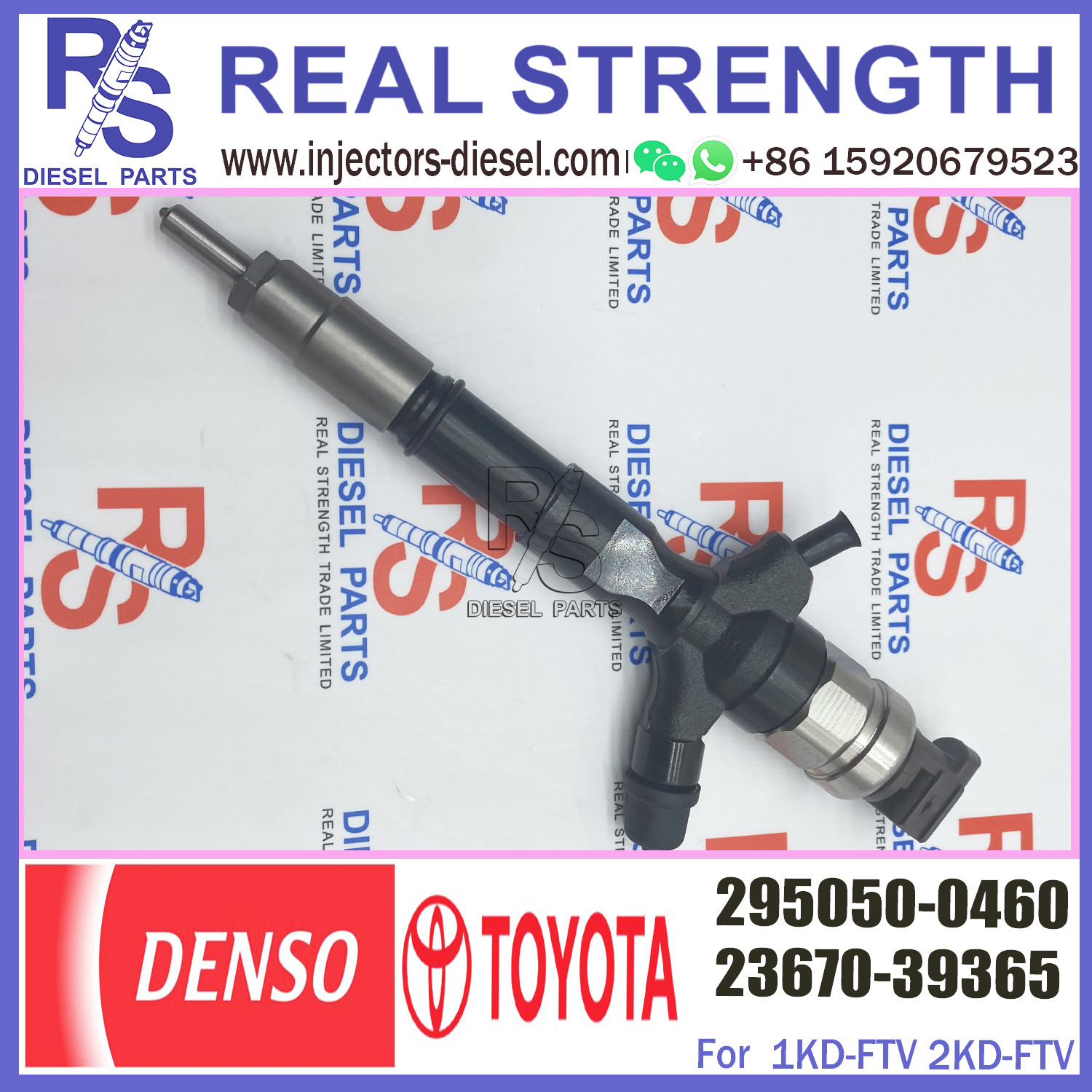Common rail injector 23670-30400 23670-39365 295050-0460 295050-0200 diesel injector for Toyota Hilux Land Cruiser 1KD-F