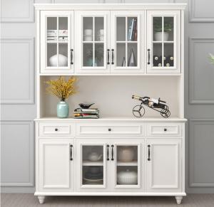 Wholesale Beveled Edge Countertop Solid Wood Cabinets Living Room Display Cabinet from china suppliers