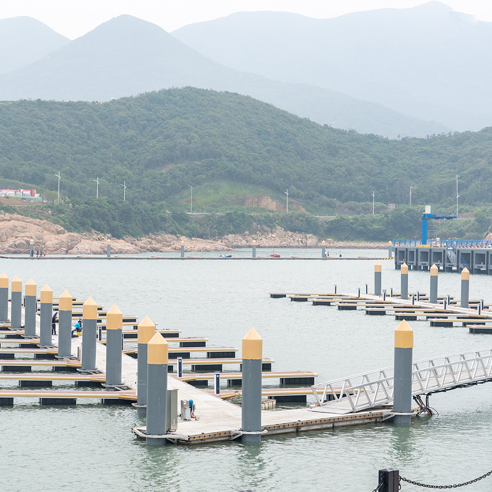 Yacht Marina Use Aluminum Alloy Floating Walkway Pontoon Customizable Size