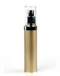 Golden color pump spray sealing type plastic bottle 15ml airless bottle