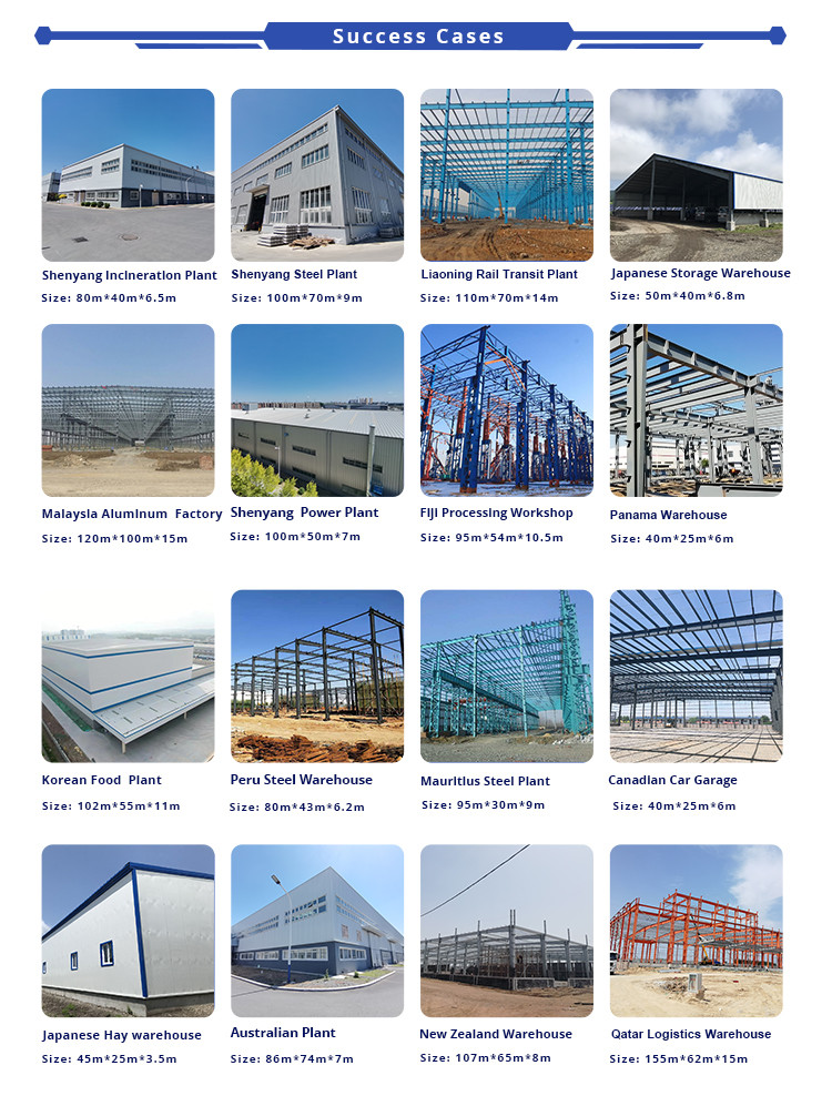 Pre Fab Warehouse Workshop Steel Industrial Buildings Rigid Metal Buildings