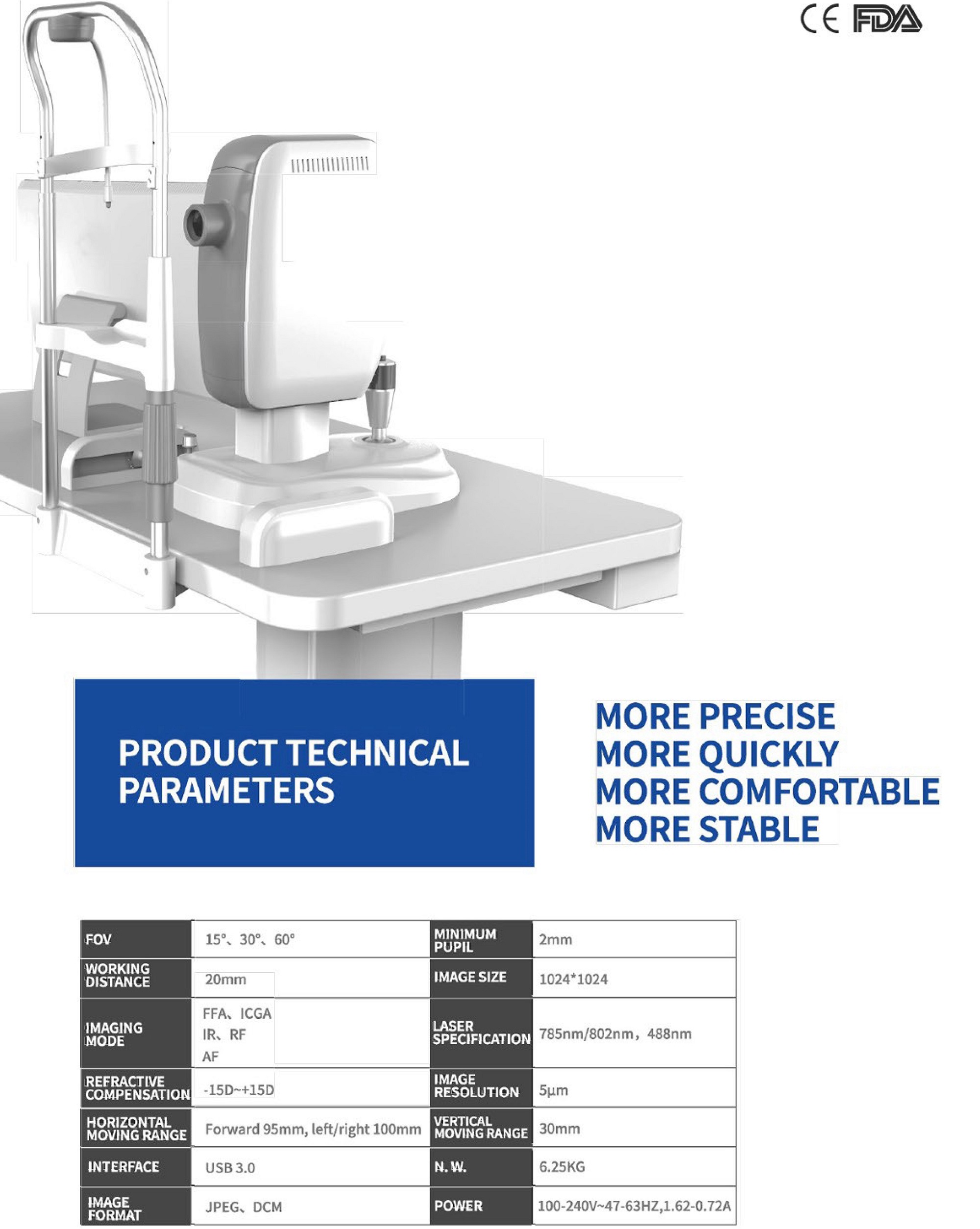 Confocal Retina Ophthalmoscope One Integrated Lens Camera System Multi Imaging Modes
