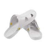 Black Non Slip Food Industry Footwear Lab Cleanroom ESD SPU Antistatic Slippers