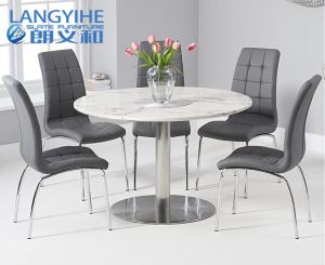 Wholesale White Oem Odm Circle Marble Dining Table 120cm from china suppliers