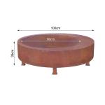 Wood Burning Large Weathering Steel Fire Pit Outdoor Fire Bowl 600mm-1500mm