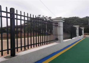 Wholesale Flat Top Tubular Steel Fence Panels 100mm Picket Distance Square Pipe Horizontal Rail from china suppliers