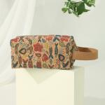 VINTAGE TRUE WOOD PRINT CORK COIN PURSE BARK PRINT COIN BAG KEY SMALL SQUARE BAG
