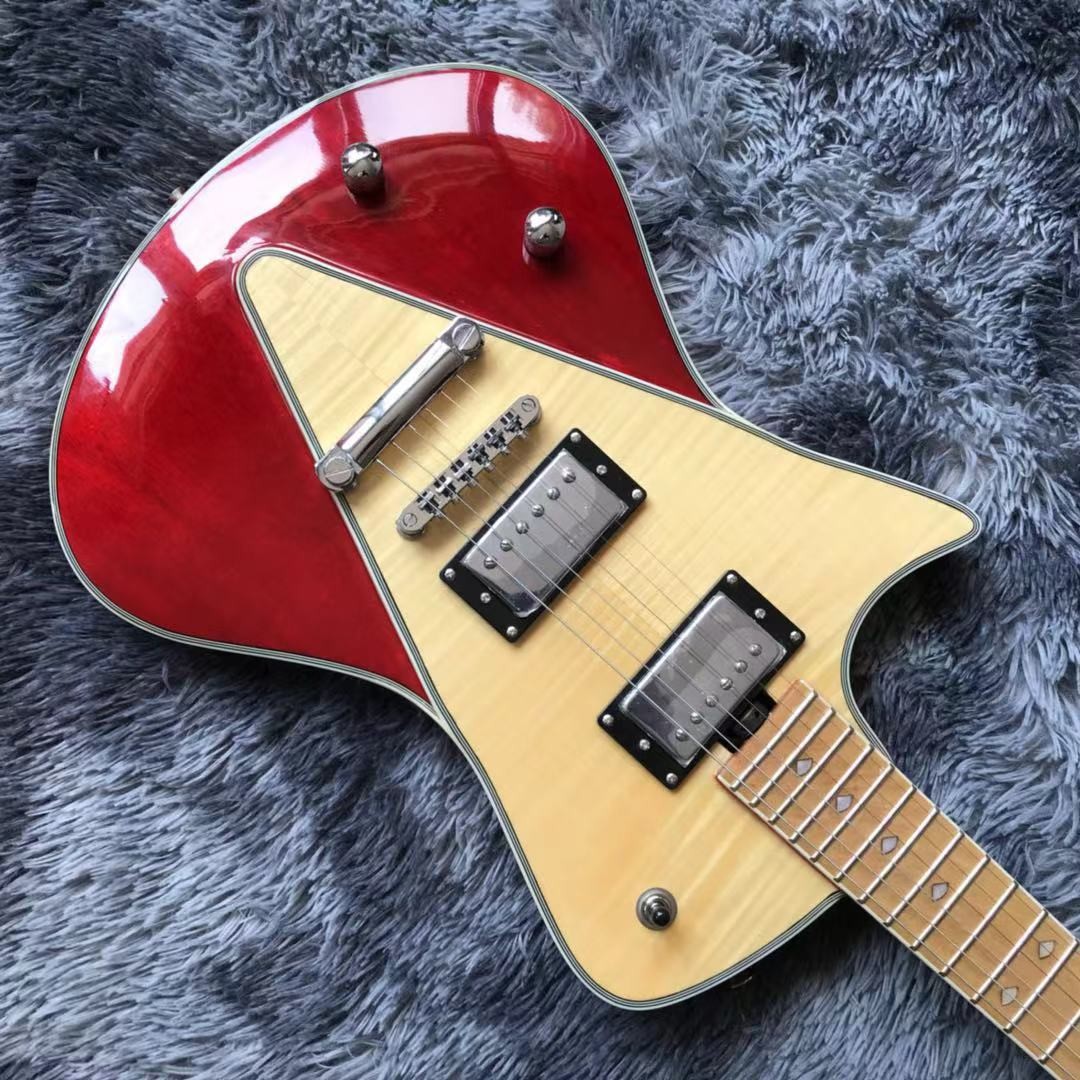 Custom Grand Musicman Left-Handed Version Style Electric Guitar in Red