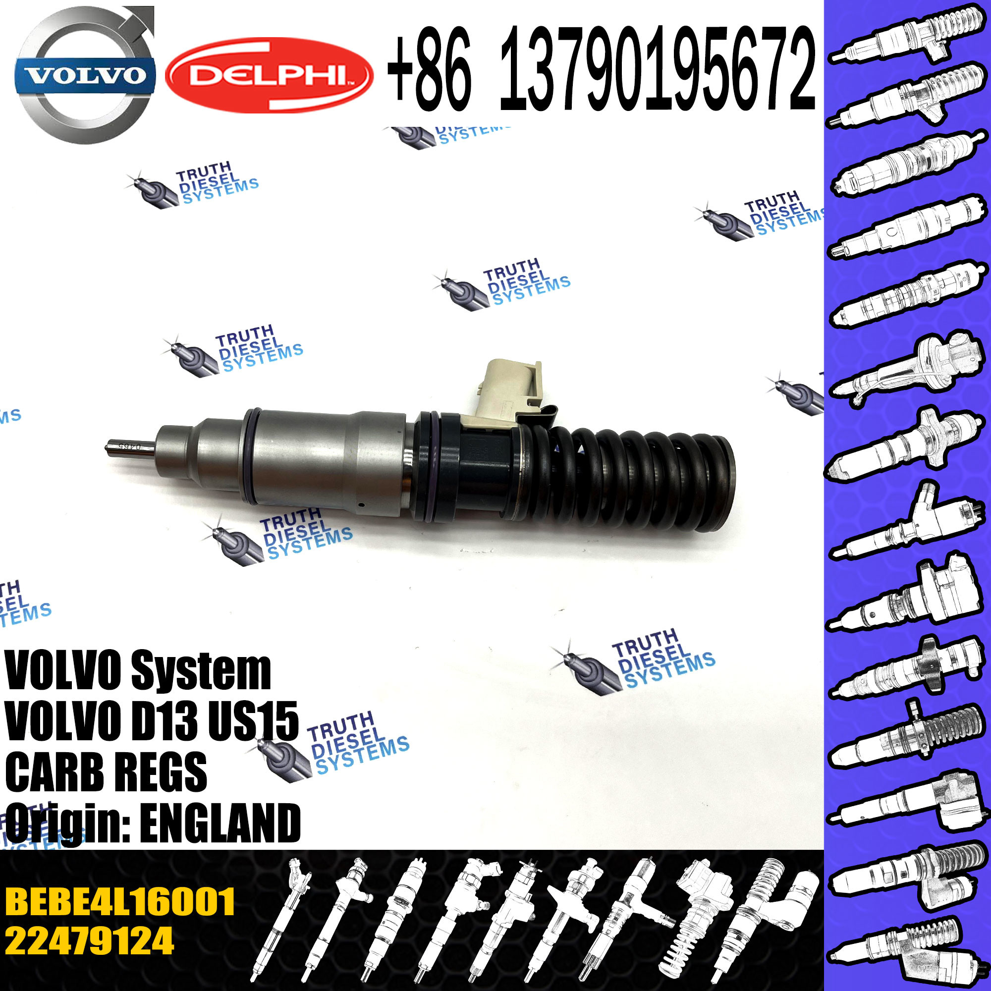 Electronic Unit Injector BEBE4L16001 For VOL Truck 85020428 85020429