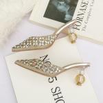 6111-1 Korean fashion pointed shallow mouth high heels sexy thin rhinestone