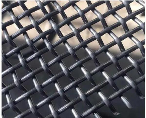 Manganese steel sieve, plain weave, black steel crimped wire mesh, construction,