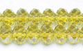 Lemon Glass Beads Faceted Rondelles