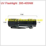 Waterproof Black Color Aluminum Alloy Dry Battery Powered 395NM 9 UV LED